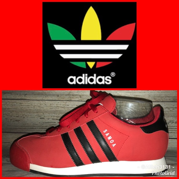 adidas samoa red and black